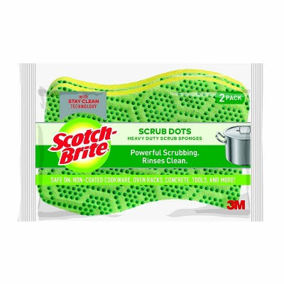 Scotch Brite Scrub Sponge Heavy Duty Scrub Dots 2pk