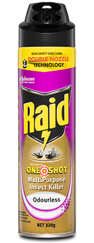 Raid One Shot Multipurpose Ins Insect Killer Odourless 320g