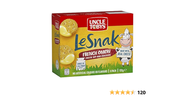 Uncle Tobys Le Snak French Onion 6pack
