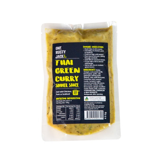 One Rusty Jack Thai Green Curry Simmer Sauce 400g