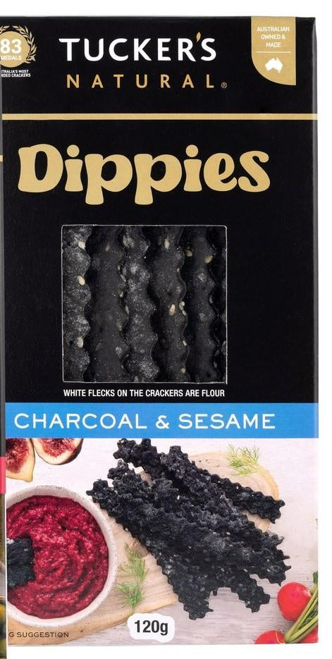 Tuckers Dippies Charcoal & Sesame 120gm