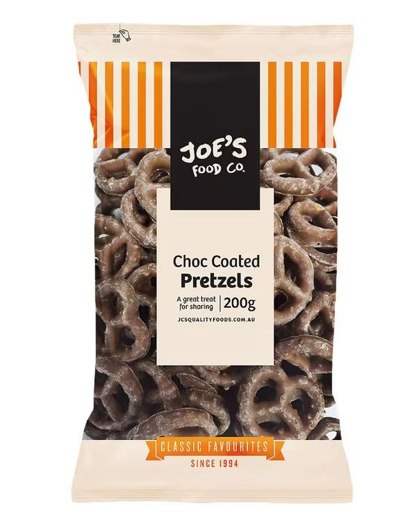 JC'S Choc Coated Pretzels 200g