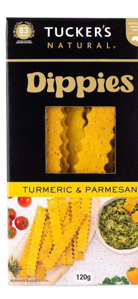 Tuckers Dippies Turmeric & Parmesan 120gm