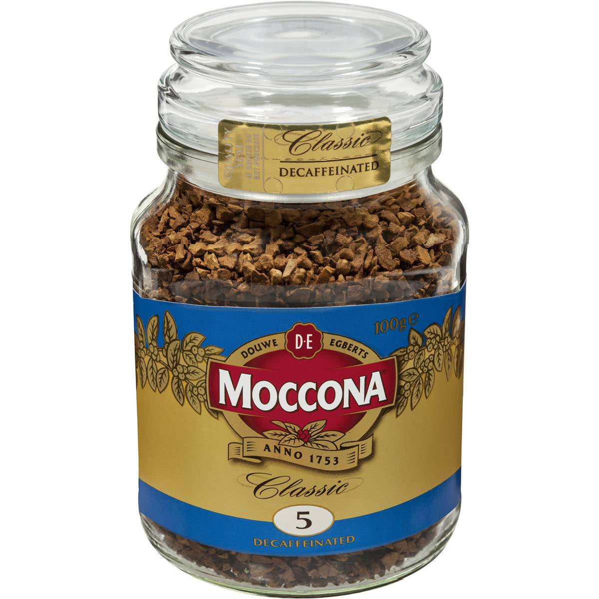 Moccona Classic Freeze Dried Decaffinated Instant Coffee 100g