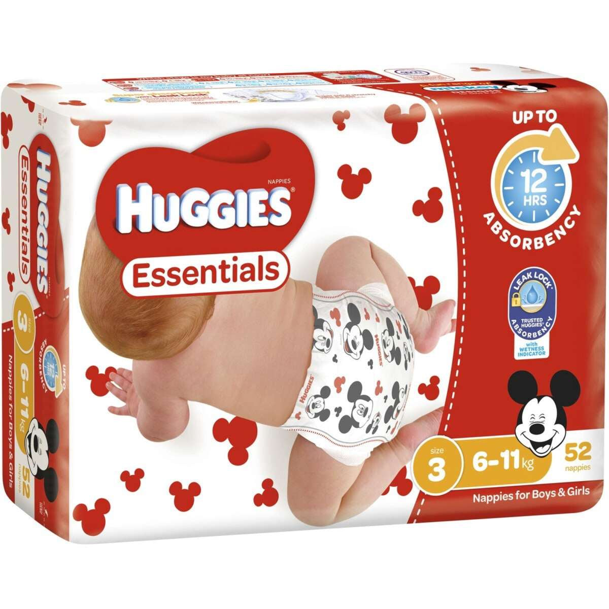 Huggies Nappies Essentials Size 3 Crawler 52pk