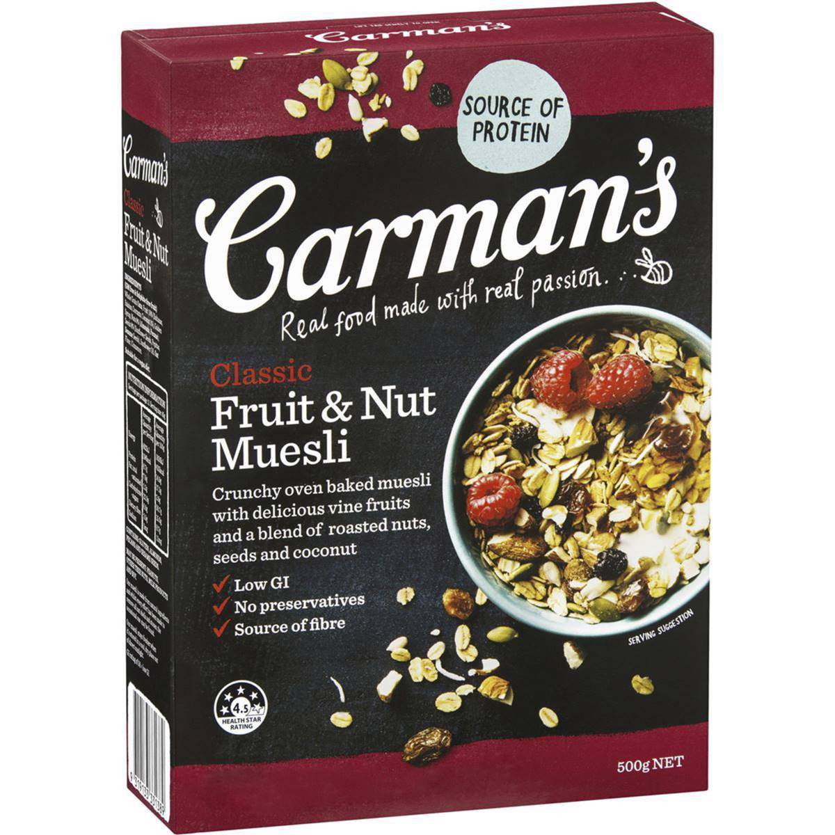 Carmans Classic Fruit & Nut Muesli 500g