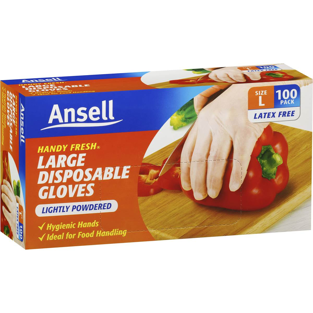 Ansell Gloves Latex Free Food Handling Large 100pk