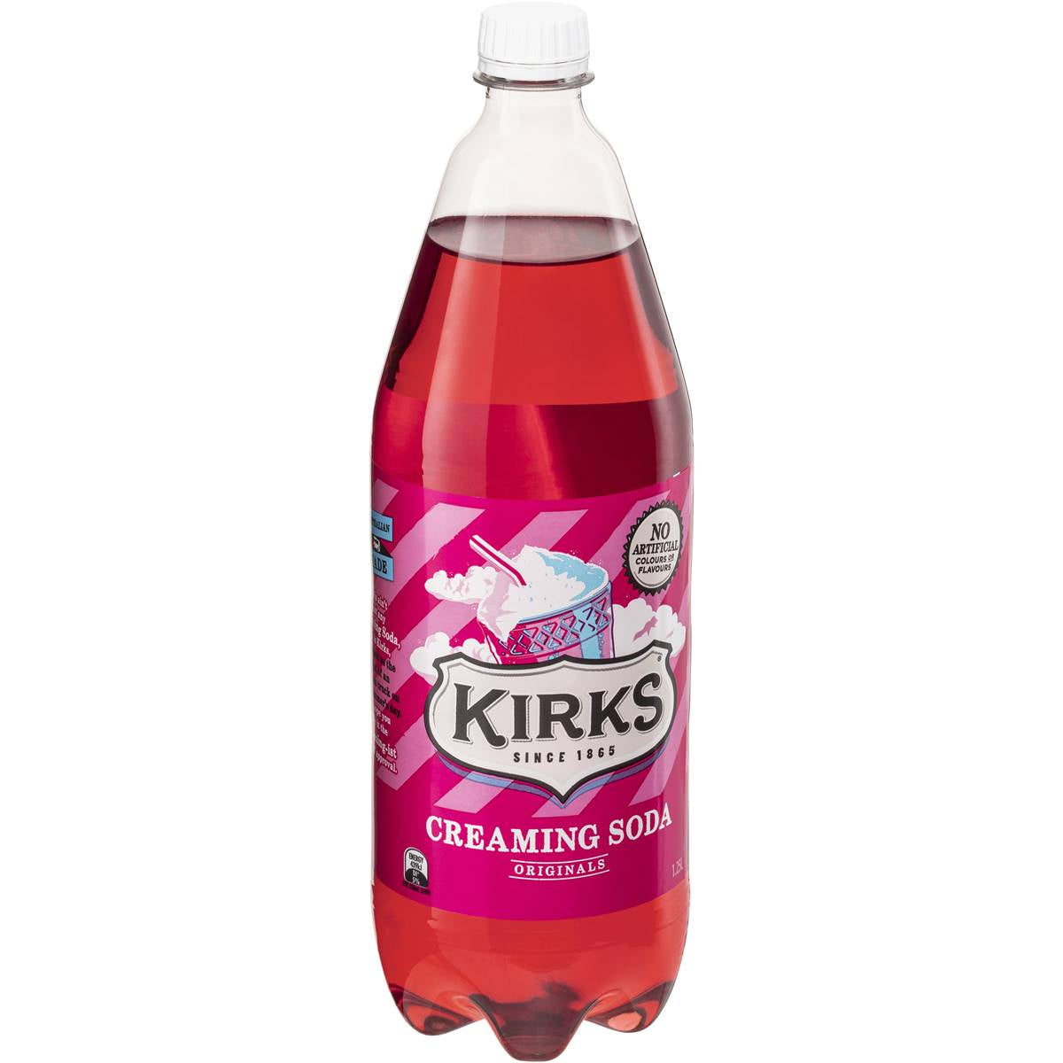 Kirks Creaming Soda Soft Drink Bottle 1.25l