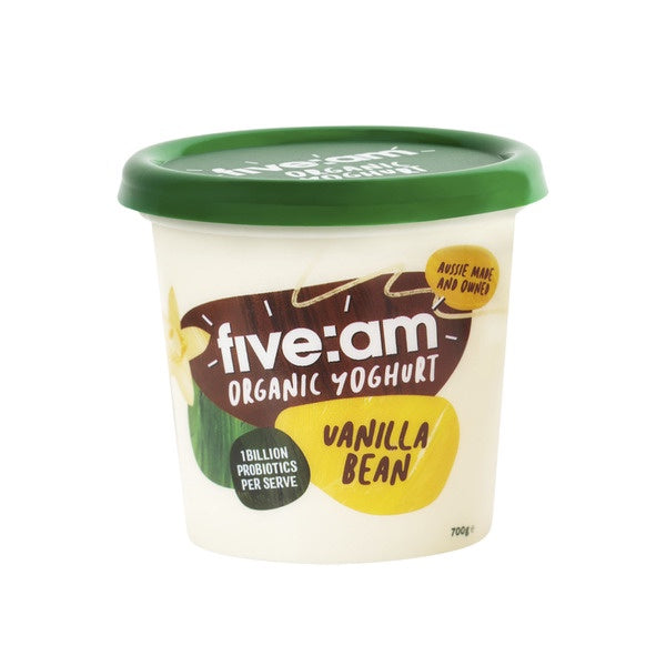 Five:am Organic Vanilla Bean Yoghurt 700g