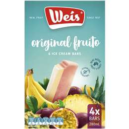 Weis Ice Cream Passionfruit Banana Pineapple 4 pk