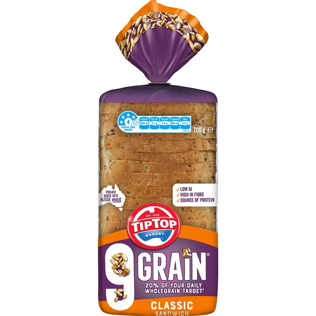 Tip Top 9 Grain Classic Sandwich Bread 700g