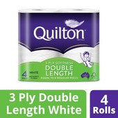 Quilton 3 Ply Toilet Tissue Double Length 4pk