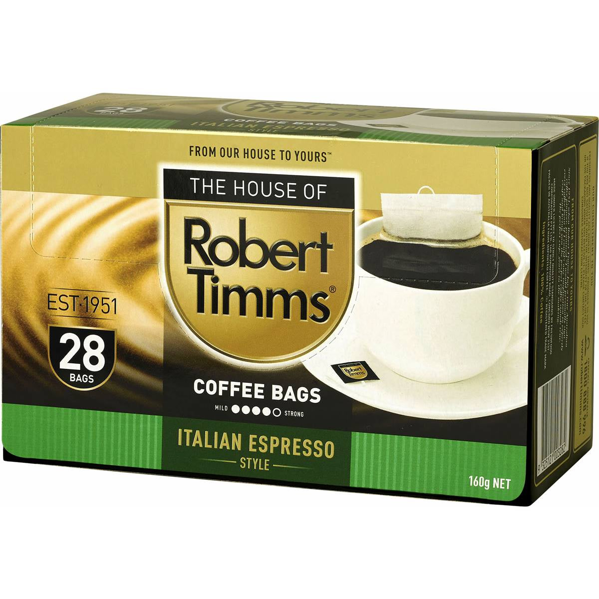 Robert Timms Coffee Bags Italian Espresso 160g