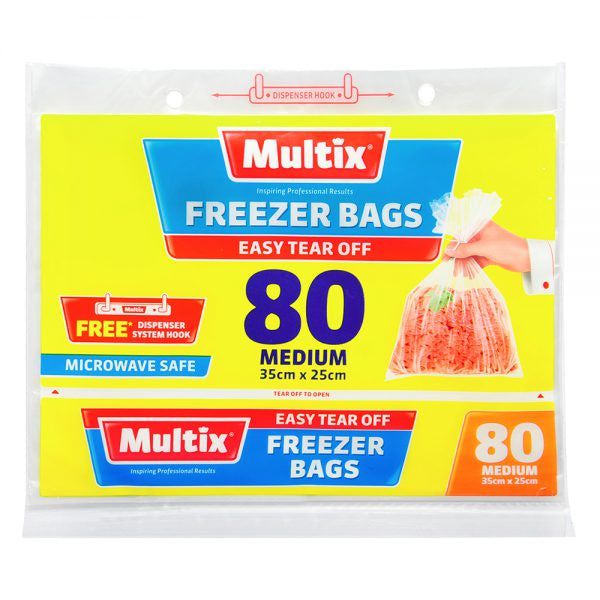 Multix Freezer Bags Medium Tear Off 80pk