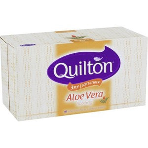 Quilton 3ply Tissues Aloe Vera 110pk