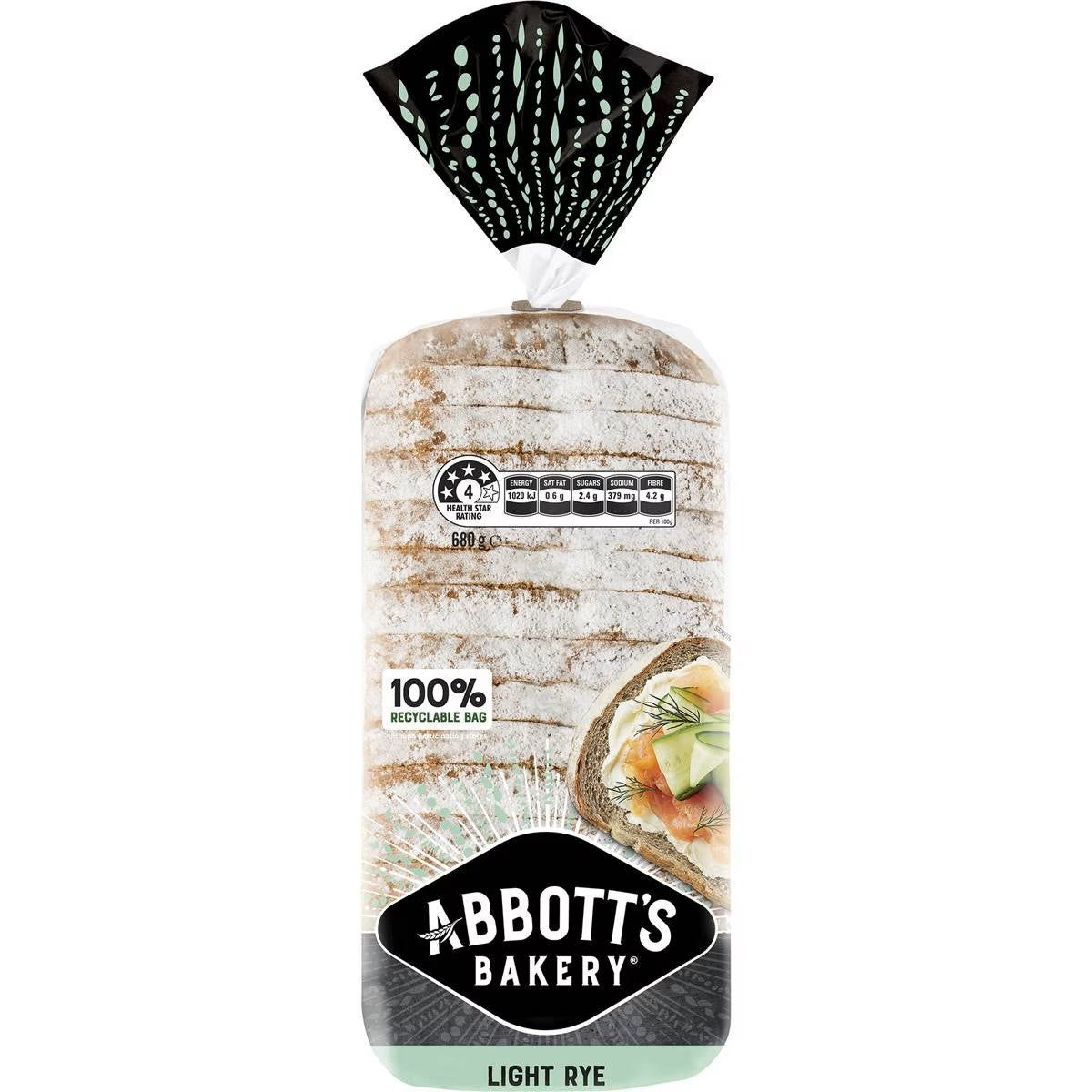 Abbott's Bakery Light Rye Bread 680g