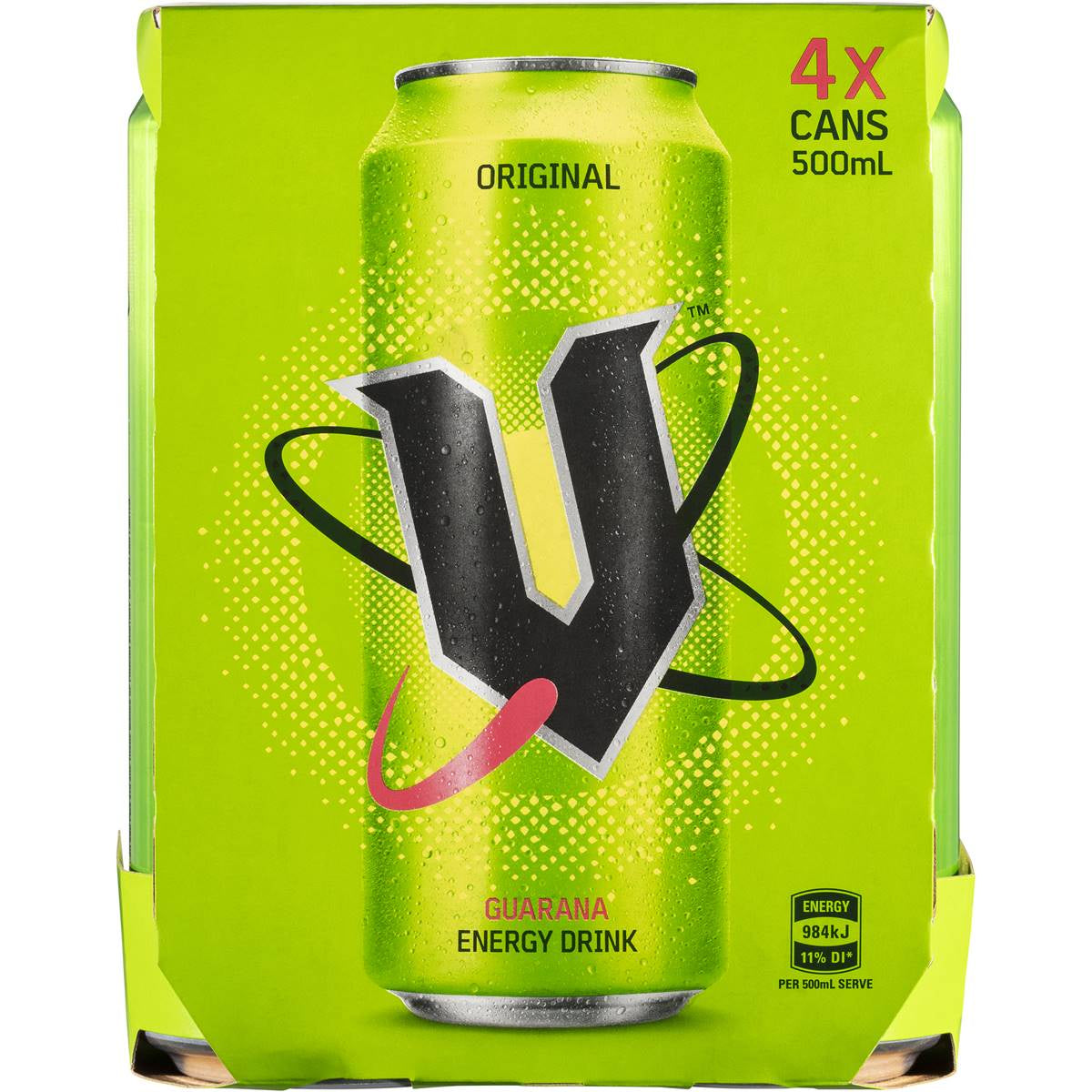 V Energy Drink Green 250ml x 4pk