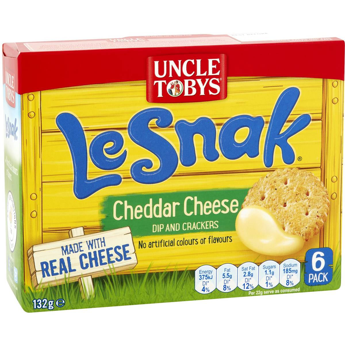 Uncle Tobys Le Snak Cheddar Cheese 6pk