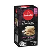 Sakata Sweet & Salty Rice Puffs Crackers | 8 Portion Packs | 72g