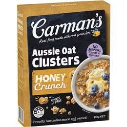 Carmans Aussie Oat Clusters Honey Crunch 450g