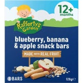 Rafferty's Garden Baby Food Blueberry, Banana & Apple Snack Bars 12+ Months 128g