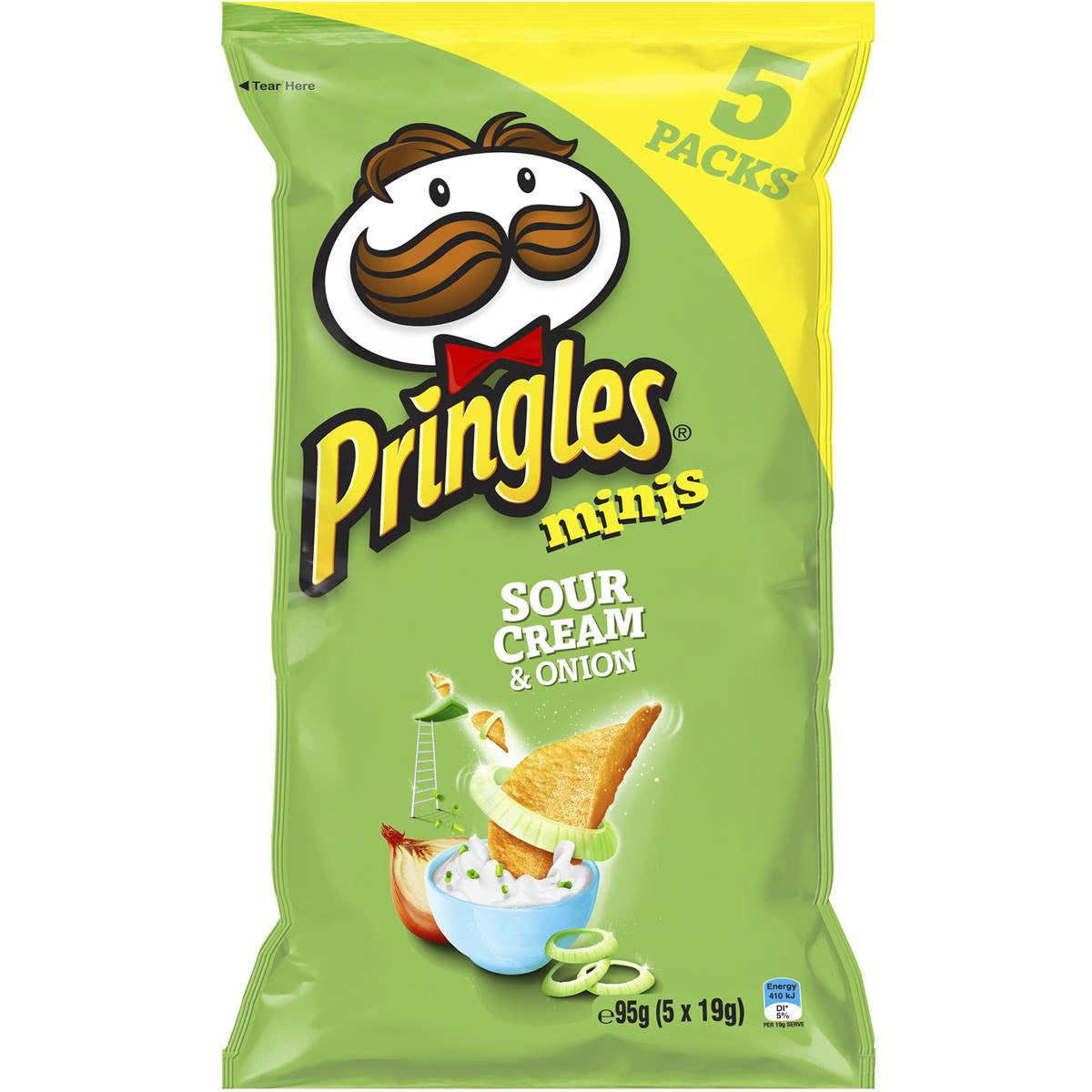 Pringles Minis Sour Cream & Onion 95g 5pk