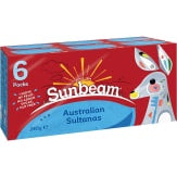 Sunbeam Snack Pack Sultana 6 Packs 240g
