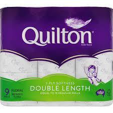 Quilton 3 Ply Toilet Tissue Double Length 9pk