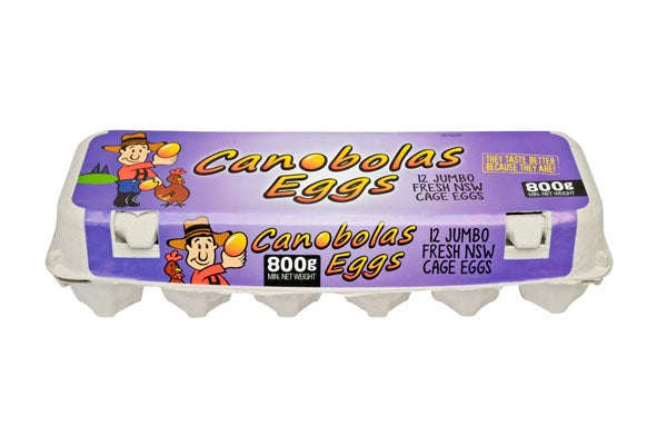 Canobolas Cage Eggs 12pk 800g