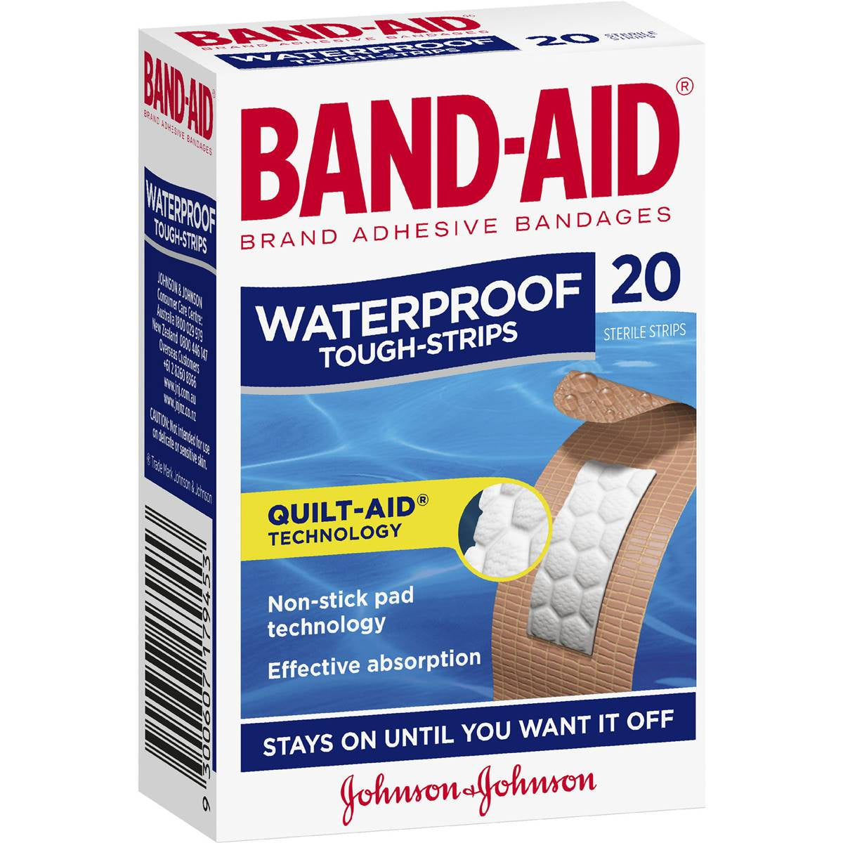 Band Aid Waterproof Tough Strips 20pk