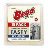 Bega Cheese Country Light Tasty 15pk 250g