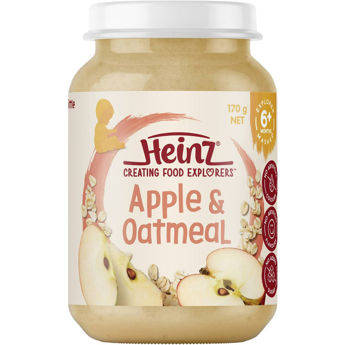 Heinz Apple and Oatmeal Baby Food Jar 170g