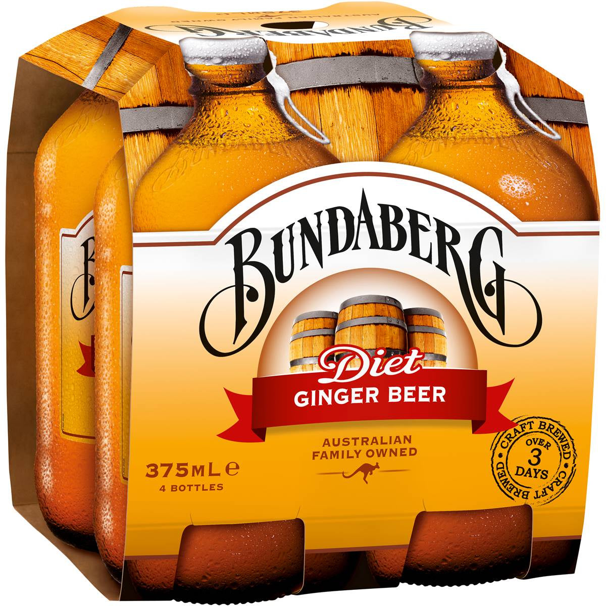 Bundaberg Diet Ginger Beer 375ml 4pk