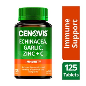 Cenovis Echinacea Garlic Zinc & Vitamin C For Immune Support 125 Pk