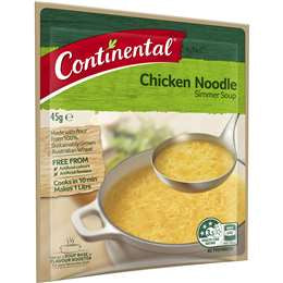 Continental Simmer Soup Chicken Noodle Pkt 45g