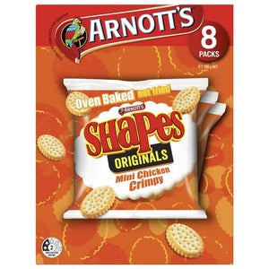 Arnotts Shapes Chicken Crimpy Minis 200g  8pk