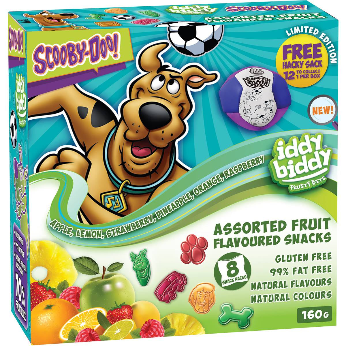 Iddy Biddy Fruit Snacks Scooby Doo 160g 8pk
