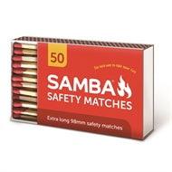 Samba Safety Matches Extra Long 98mm 50pk