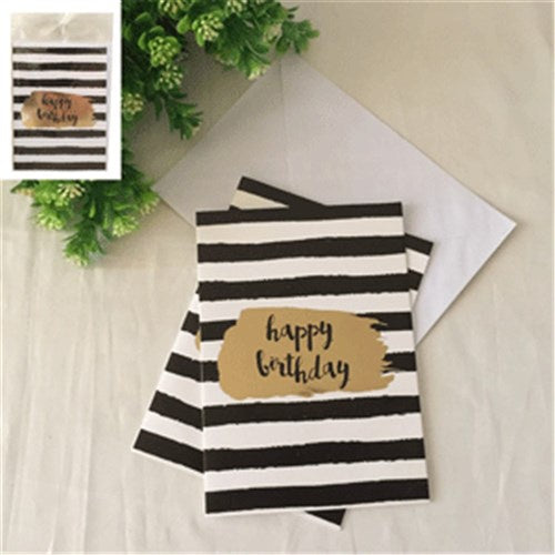 Striped Happy Birthday Card