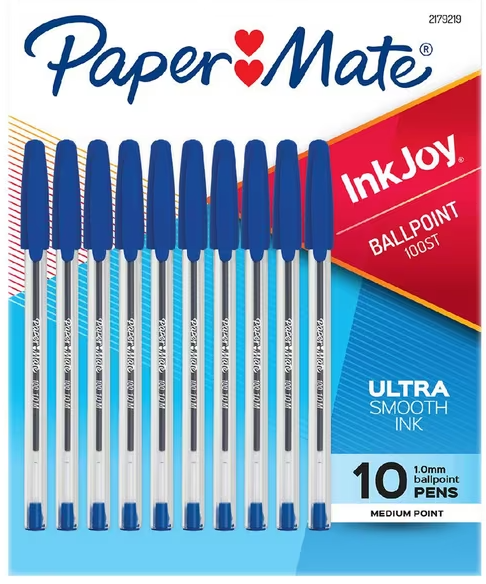 Papermate Inkjoy Ballpoint Blue 10pk