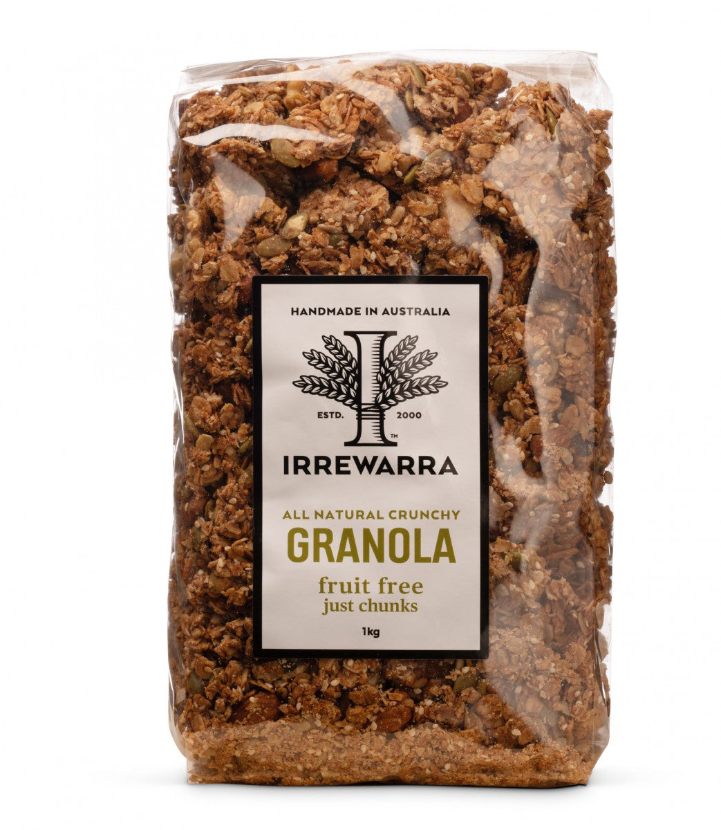 Irrewarra All Natural Crunchy Granola Fruit Free 500g