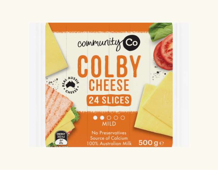 Community Co Colby Cheese Slices 500g