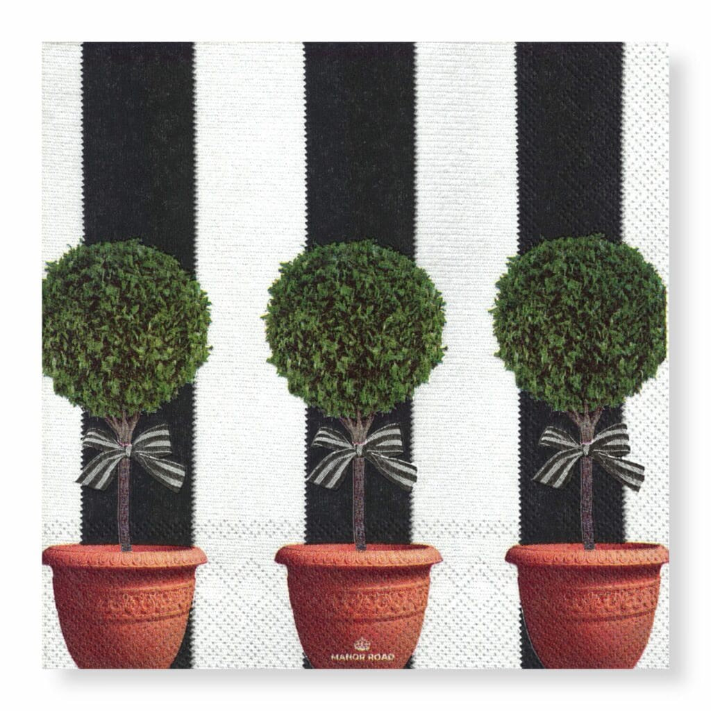 Manor Road Lunch Napkin Topiary 20pk