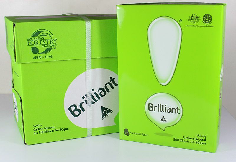 Brilliant White Carbon Neutral A4 80gsm 5 Pack Carton