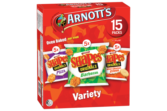 Arnotts Shapes Variety 15 Packs