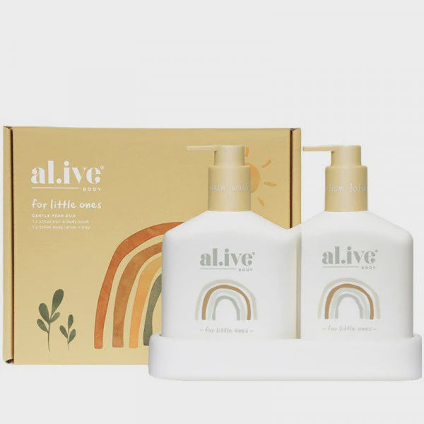 Al.ive Body Baby Hair/Body Wash & Lotion Duo + Tray - Gentle Pear