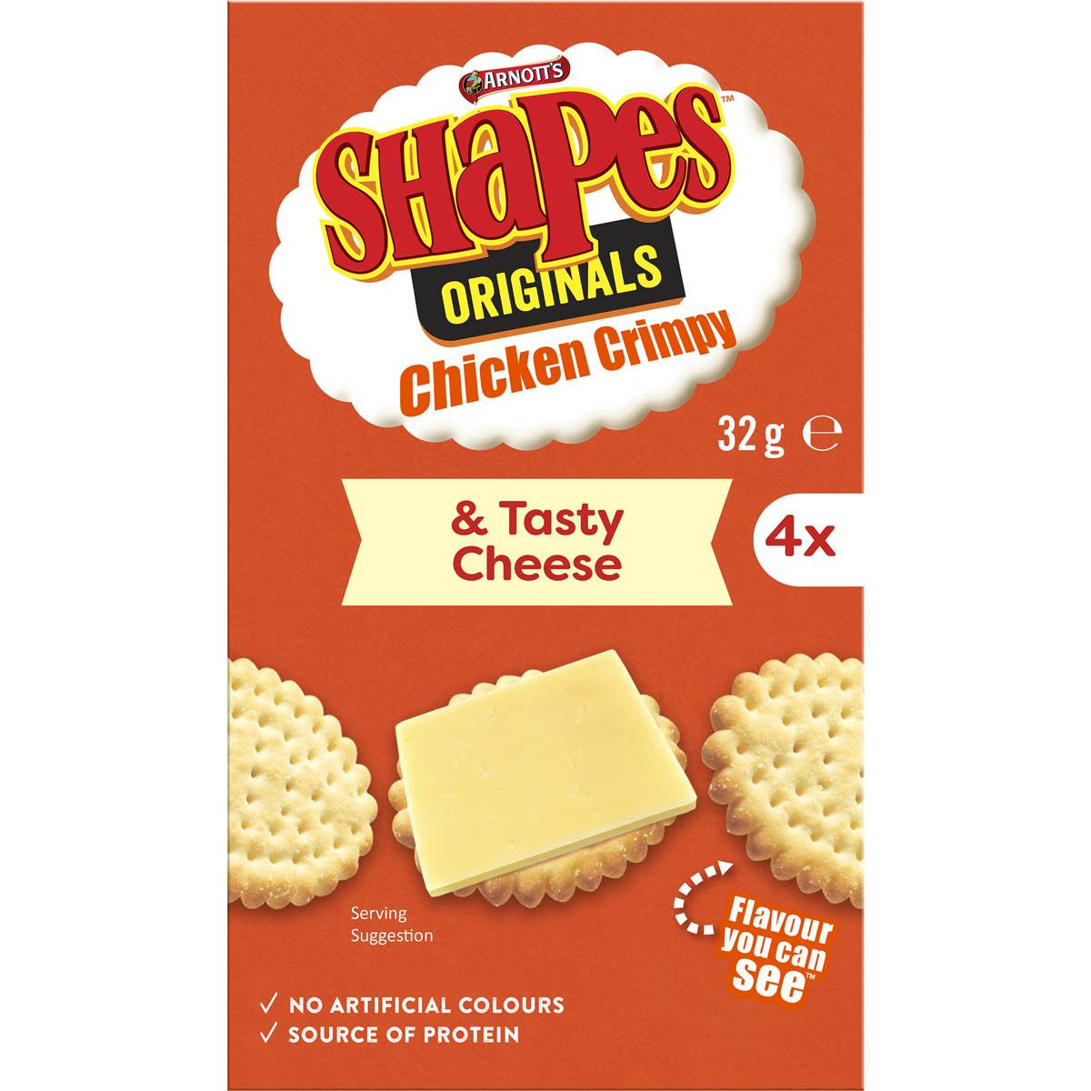 Arnott's Chicken Crimpy & Tasty Cheese 32g