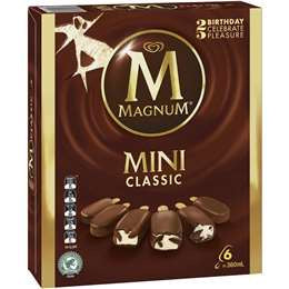 Magnum Mini Ice Cream Classic 6pk