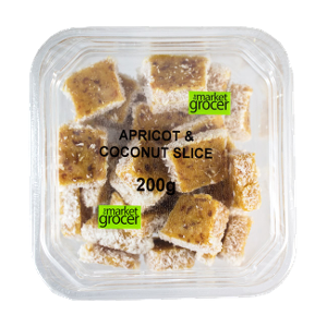 The Market Grocer Apricot & Coconut Slice 200g