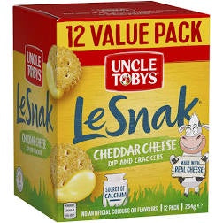Uncle Tobys Le Snak Cheddar cheese 12pk